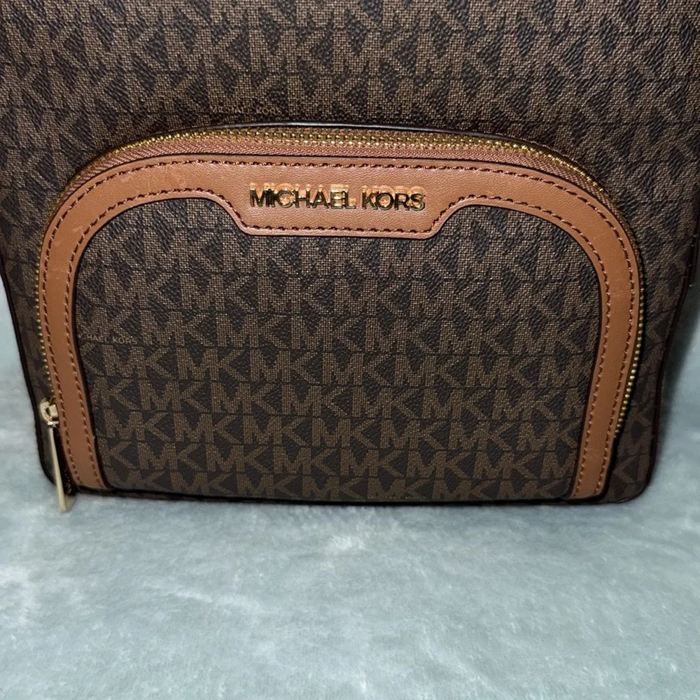 Michael Kors Dark Brown Signature Backpack